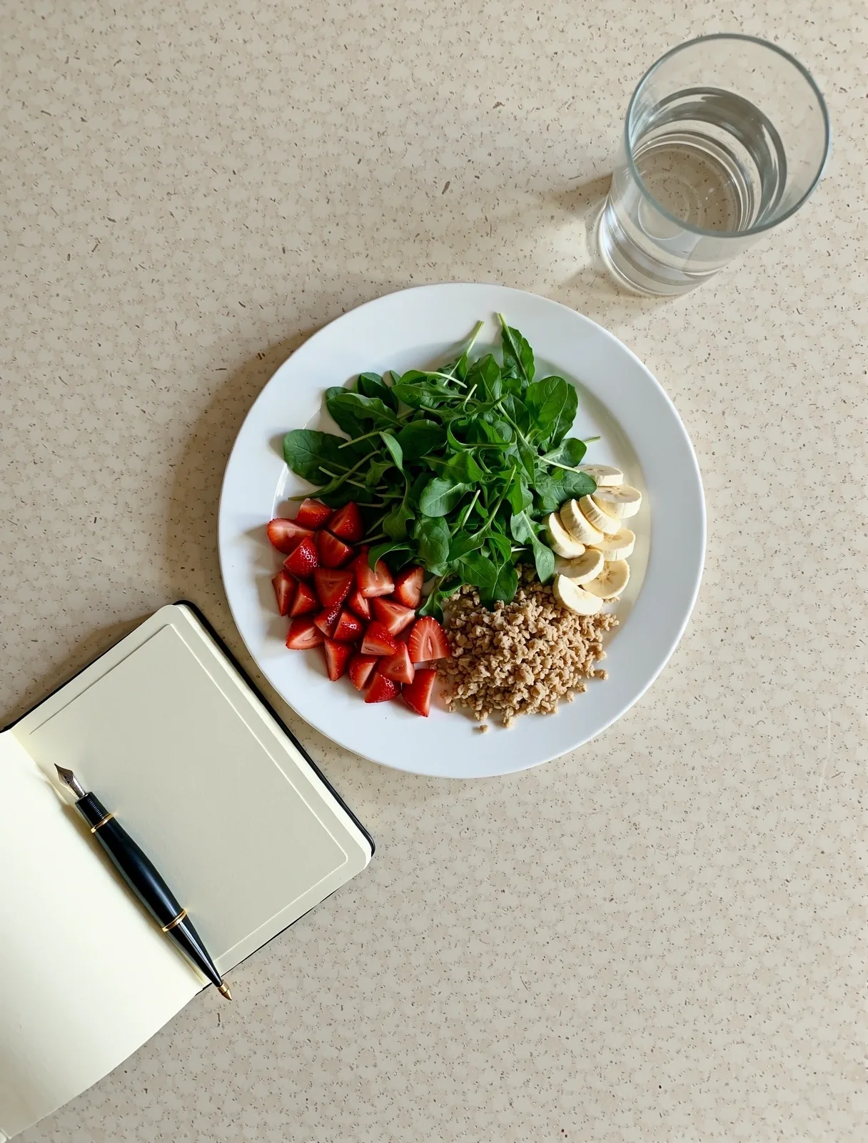 Editorial desk reflecting nutritional focus